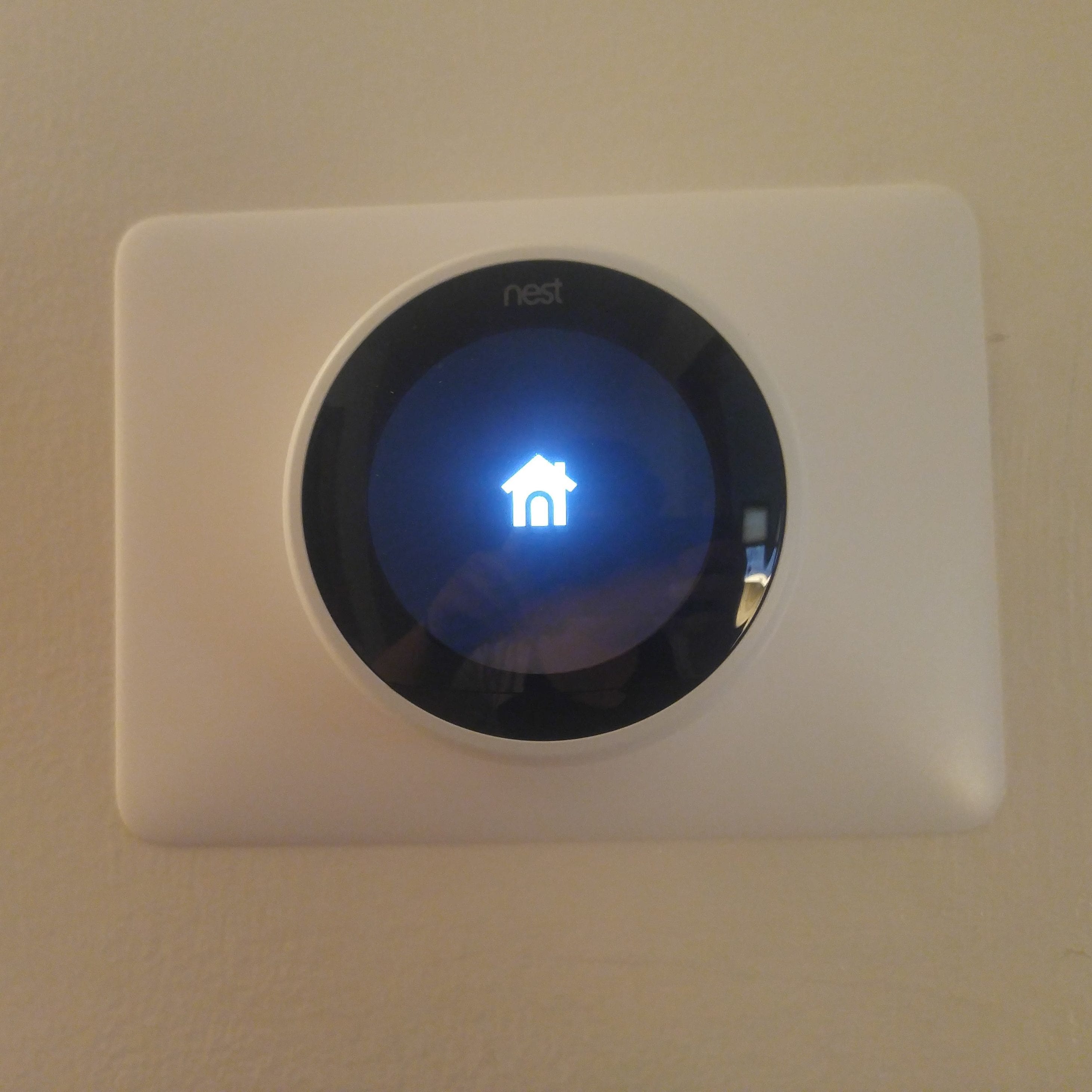 Photo: Photo of Nest Smart Thermostat turning on!