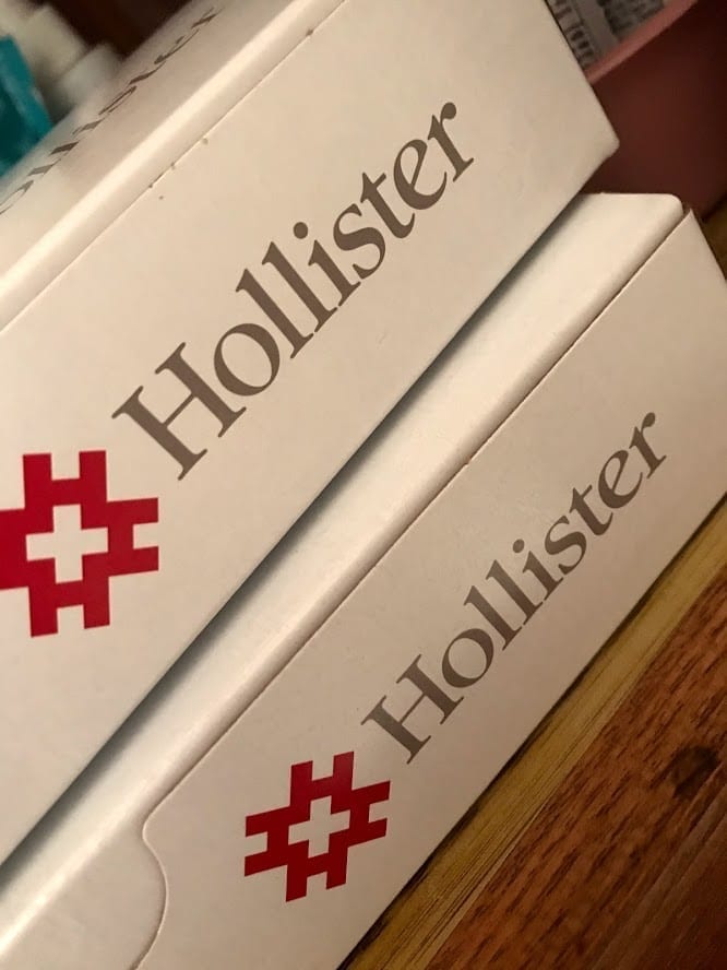 Photo: Boxes of colostomy supplies