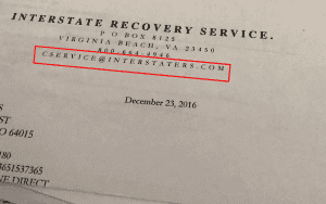 Photo: Example of magazine mail scam
