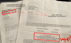 Photo: Example of magazine mail scam