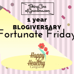 Graphic: TakingCareofGrandma.com 1 year Blogiversary Thankful Thursday - spotlight on HappyHealthyCaregiver.com