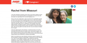 Screenshot: AARP I Heart Caregivers