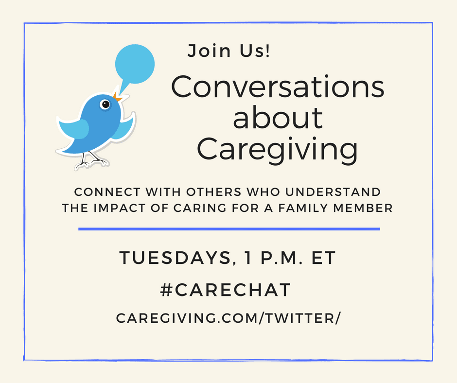 Join us! Conversations about Caregiving #Carechat Tuesdays at 1pm ET